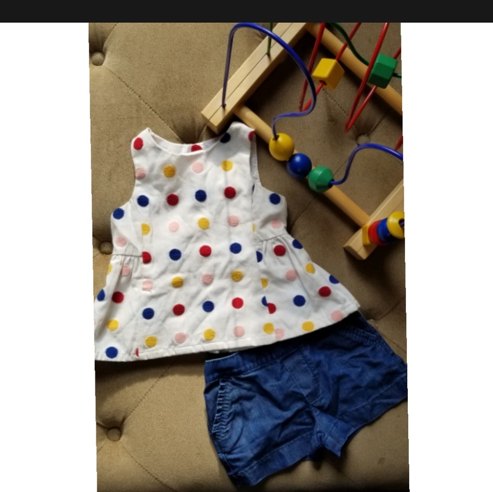 Polka Dot Fit and Flare Top